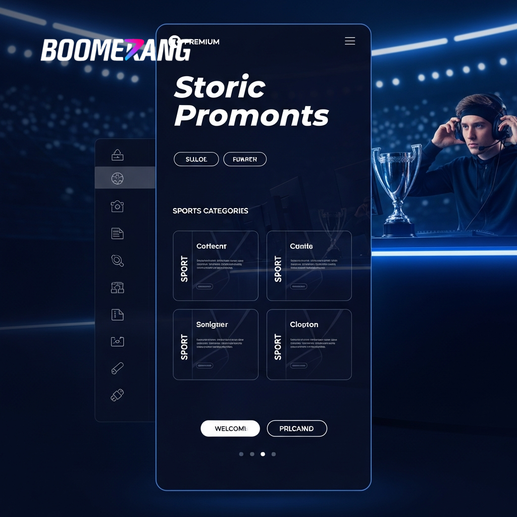 Przykład responsywnego designu strony mobilnej Boomerang Bet